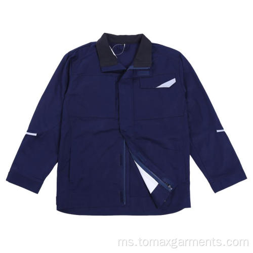 Jaket Keselamatan Retardant Flame dengan Workwear Tape Reflektif